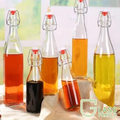 GF Empty Beer Bottles Swing Top Glass Bottles Home Brewing Bottle for Kombucha Water Kefir Brewing Vanilla Extract Drinkware