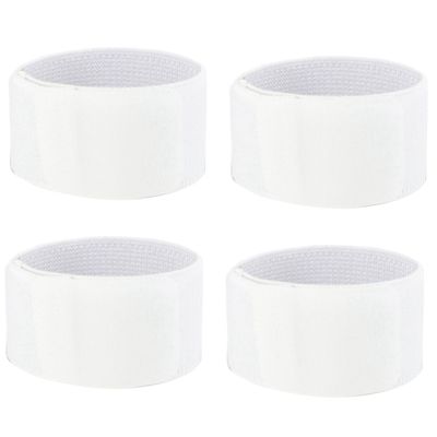 2 Pair Soccer Shin Guard Stay Fixed Bandage Tape Shin Pads Prevent Drop Off Adjustable Elastic Sports Bandage,White
