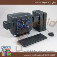 โมเดล เครื่องคอมพิวเตอร์คลาสสิก SHARP X68000 โมเดลกระดาษ ตุ๊กตากระดาษ Papercraft (สำหรับตัดประกอบเอง)