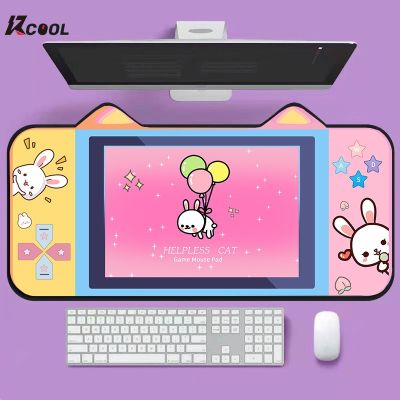 （A LOVABLE）แมว AnimePad ขนาดใหญ่ลื่นหนาโต๊ะยางเสื่อ Kawaiisdesktop พื้นผิวสำหรับ TheComputerPad