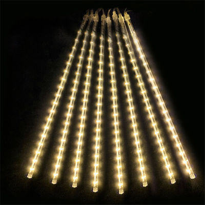 New Year 3050cm Outdoor Meteor Shower Led String Lights 8 Tubes Fairy Lights Garlands For Wedding Party Garden Christmas Decor