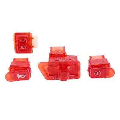 40X Motorcycle Horn Switch Button Turn Signal Switch Button Start Button for Honda DIO ZX AF27 AF28 AF34 AF35 Red