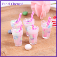 Fanzi 5ชิ้น1:12บ้านตุ๊กตาครีมขวดเครื่องดื่มตุ๊กตาโมเดลอาหารครัว