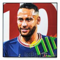 Neymar Jr. #3 เนย์มาร์ PSG เปแอสเช Football บราซิล รูปภาพ​ติด​ผนัง​ pop art พร้อมกรอบและที่แขวน ฟุตบอล​ กรอบรูป​​ รูปภาพ แต่งบ้าน