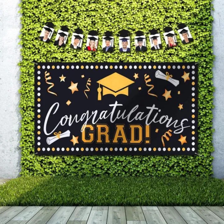 Multiple Styles Graduation Bunting Banner Congrats Banners Hanging ...