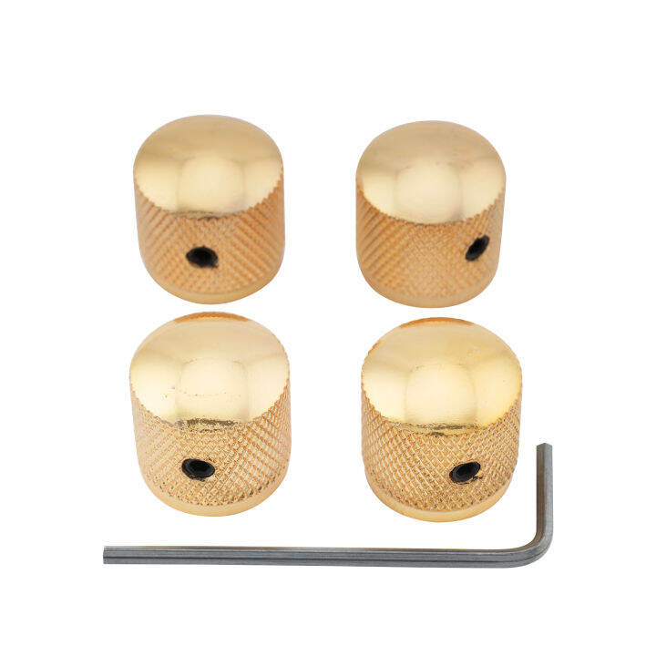 Musiclily Metric Heavy Metal Knurled Dome Knobs with Screw Set for