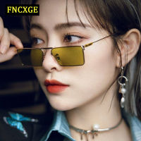 FNCXGE แว่นตากันแดดทรงสี่เหลี่ยมสีเขียวอ่อนสไตล์เกาหลีสำหรับผู้หญิง Men