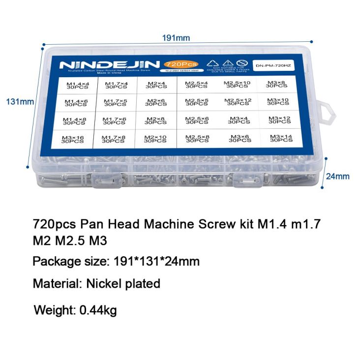 nindejin-720pcs-ชุดสกรูหัวกลมสําหรับแล็ปท็อป-m-1-4-m-1-7-m-2-m-2-5-m-3