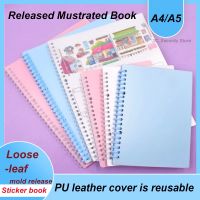 bjh●  A4/A5 Size Sticker Collecting 40 Sheets Cover Reusable for Scrapbooking Stickers Organizer