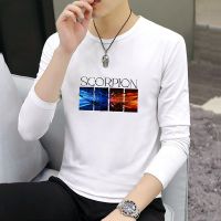 [COD] mens long-sleeved T-shirt trendy Korean version top plus size autumn bottoming