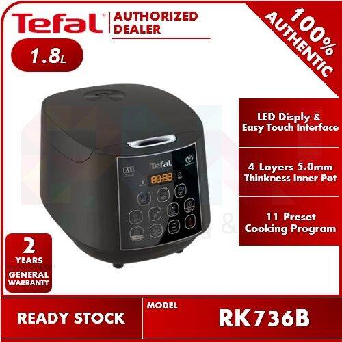 Tefal 1.8L AI Smart Easy Rice Cooker Plus RK736B Lazada