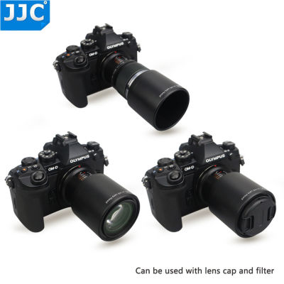 JJC Reversible Lens Hood Shade Tube สำหรับ Olympus M. ZUIKO Digital ED 60 มม. f2.8 Macro เลนส์แทนที่ Olympus LH-49 เลนส์-Yrrey