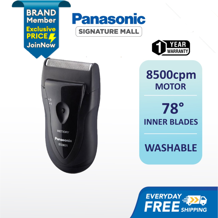 PANASONIC ES3831 Electric Shaver Battery Operated 78deg Inner Blade WET