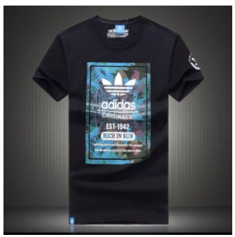 adidas-เสื้อยืดแขนสั้นสำหรับผู้ชาย-เสื้อยืดผ้าฝ้ายลายทหารสำหรับฤดูร้อน