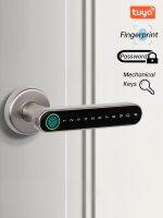 【YF】 KAK Smart Fingerprint Door Lock Black Biometric Password Keyless Entry with Handle Security Hardware