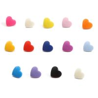 10 Sets/Bag(4pcs/set) Color Resin Heart-Shaped Fastener Snap Button Baby Clothes Press Buckle For DIY Clothing Sewing Accessorie Haberdashery