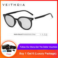 VEITHDIAแว่นตากันแดดแบบPhotochromicสำหรับผู้หญิง,เลนส์โพลาไรซ์แว่นตากันแดดสำหรับผู้หญิง8520