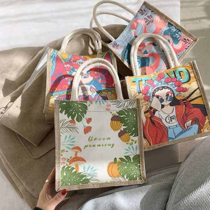 JMALL IG BAG Japan Canvas Design MINI Tote Bag Handbag Shoulder Beg