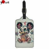 【CW】 Yikeluo Leather Luggage Tag Cartoon Label Suitcase dentification Ladies Men