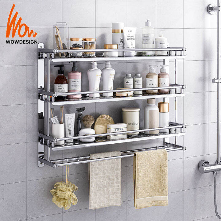 Bathroom Shelf Bathroom Storage Rack Towel Rack Stainless Steel