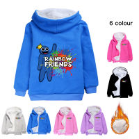 Rainbow Friends แจ็กเก็ตมีฮู้ดการ์ตูนสำหรับฤดูหนาวเด็กชายเด็กหญิงแจ๊คเก๊ตอุ่นคอตตอนแจ็คเก็ตลำลองมีซิปสำหรับเด็ก1995 0000