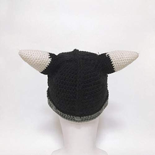 funny-party-ox-horn-hat-cap-knitted-hat-warm-head-hat-for-halloween-party-cosplay-birthday-daily-black