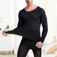 〖Gesh department store〗Men 39;s Thermal Underwear Lingerie Sets Thin Winter Pajamas for Male 2pcs Heated Leggings Underwear Warm Suit Gentlemen Clothes