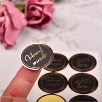 80pcs per pack Hot Stamping Round Black Thank You Seal Sticker For Creative DIY Handmade Product Scrapbooking Sticker Gift Deco Stickers Labels