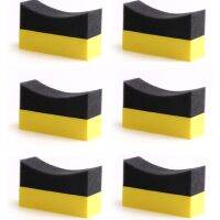 6Pcs Tire Contour Dressing Applicator Pads Gloss Shine Color Polishing Sponge Wax Towels