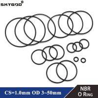 ◘✲☫ 50pcs NBR O Ring Seal Gasket Thickness CS 1mm OD 3 50mm Nitrile Butadiene Rubber Spacer Oil Resistance Washer Round Shape Black