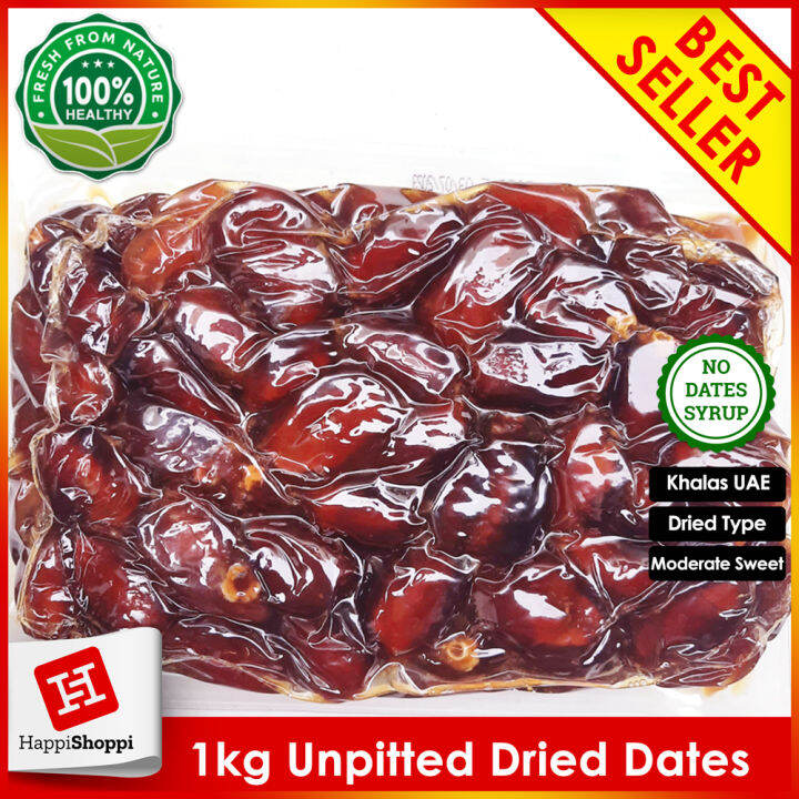 1kg and 500g Saudi Dates Fruits Sweet Moist Khalas Vacuum Sealed ...