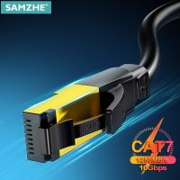 Samzhe Cat7สายเคเบิลอีเทอร์เน็ตสายแลนยูทีพี CAT 7 RJ 45สายเคเบิลเครือข่าย RJ45 10Gbps สายต่ออินเทอร์เน็ตสายแพทช์สำหรับเราเตอร์โมเด็ม