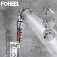 ▼ FOHEEL One Button to Stop Shower Head for Bathroom Home Usage Three Modes Water Spraying Function Filtered Bath Accessories