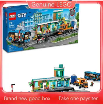 LEGO City Train Station Set 60335 with Bus, Rail Truck, and Tracks,  Compatible with City Sets. Pretend Play Train Set For Kids Who Love Pretend  Play 