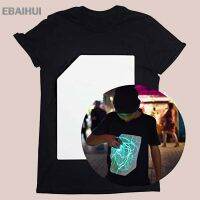 EBAIHUI Illuminated Apparel Interactive Glow Men T shirt In Dark T-Shirt Graffiti Painting Luminous T-shirt