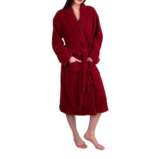 Women Men Water Absorption Bath Robe Solid 100 Original cotton