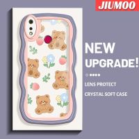 เคส JIUMOO สำหรับ Realme 3 Pro 3i Realme การ์ตูนหมีน่ารักดีไซน์ใหม่โคโลเรียขอบคลื่นนุ่มเคสมือถือกันกระแทกแบบใสที่สร้างสรรค์เคสซิลิกาเจลโปร่งใสลายกล้องถ่ายรูปฝาครอบป้องกัน