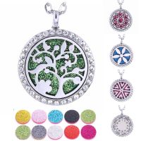 New of Aromatherapy necklace steel open locket Oils Diffuser Pendant Necklace with 10 pcs pads