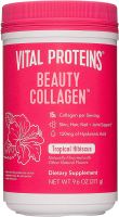 Vital Proteins Beauty Collagen (Tropical Hibiscus) 271 g Peptides Powder Supplement for Women, 120mg of Hyaluronic Acid  Enhance Skin Elasticity and Hydration โปรไบโอติก เปปไทด์คอลลาเจน บำรุงผิว ผม เล็บ