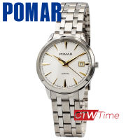 Pomar นาฬิกาข้อมือ สายสแตนเลส รุ่น PM63549SS0201 (สีเงิน / หน้าปัดเงินขีดทอง )