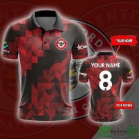 （all in stock）  2023 NEW -Custom Name Brentford F.C. Premier League Red Polo Shirt jersey(FREE NAME LOGO CUSTOM)