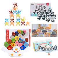 12Pcs Kid Cute Animal Wooden Building Blocks Stacking Game Interactive Puzzle Toy Kids Educational Toys for Children Gifts