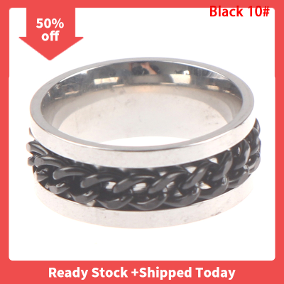 🔥🔥🔥แหวน Pheebss แหวนโซ่เหล็กไทเทเนียมที่เปิดขวดแหวนหมุนสำหรับทุกเพศของขวัญที่ดีเยี่ยม