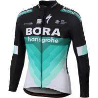 พร้อมสต็อกทีม Bora hansgrohe สีดำแขนยาวขี่จักรยานย์ผู้ชายจักรยานเสือภูเขาระบายอากาศจักรยานเสื้อด้านบน