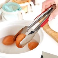 [Fast delivery] [Buy 1 get 1 free] Stainless steel food tongs kitchen cooked food barbecue steamed buns bread food tongs Thickening and anti scaling