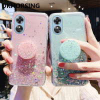 DKHORSING เคส OPPO A78 5G ใหม่ Ins ดาวประกายซิลิโคนนิ่มเคสโทรศัพท์แวววาว OPPO A78ฝาครอบ2023พร้อมที่จับ