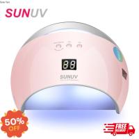 AB ส่งฟรี SUNUV Nail Dryer SUN6 Nail Lamp with Metal Bottom ที่อบเล็บเจล for Nail Sticker (พรีรอสินค้า7วัน) แท้100%