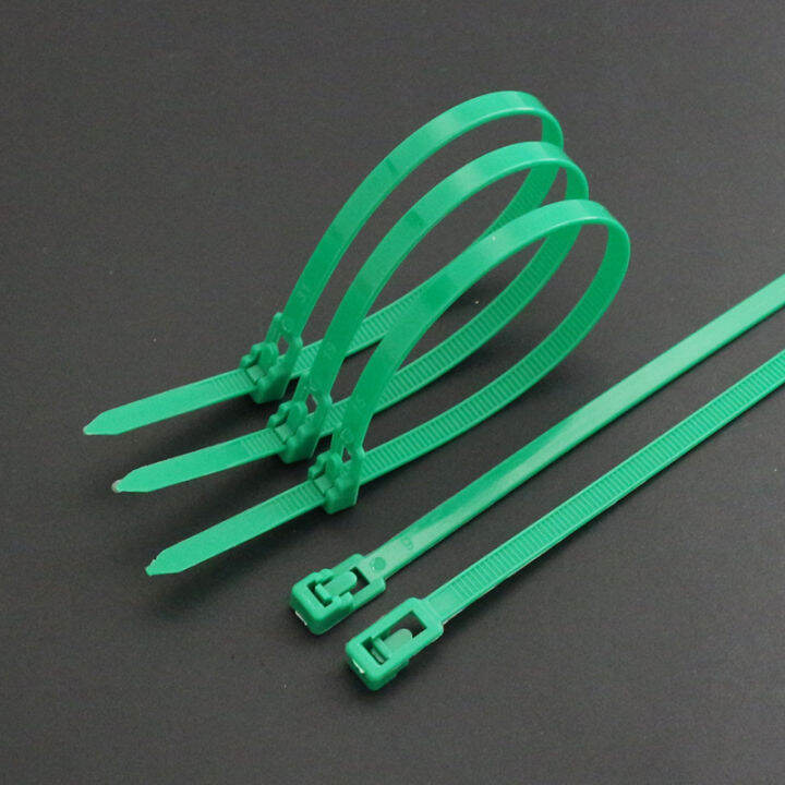 5x150-200-300-8x350-400-500-600-มม-ไนลอน-releasable-สายผูก-100pcs-สีพลาสติก-self-locking-reusable-loop-wrap-zip-bundle-yrrey