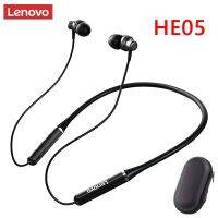 Original Lenovo wireless headset HE05 Bluetooth-compatible 5.0 Earphone Neckband Наушники Noise Cancelling Mic Waterproof stereo Over The Ear Headphon