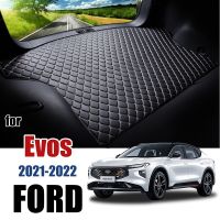 Alas Bagasi Mobil หนังสำหรับ Ford Evos 2022 2021แผ่นซับหลังแผ่นปูรถยนต์แผ่นรองกระโปรงหลังรถท้ายรถ